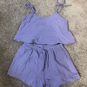 Colsie Lavender Tank Top and Shorts Set